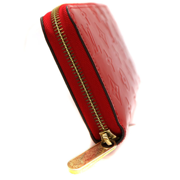 Louis Vuitton Red Wallet Long Vernis Cerise Zippy - Picture 1 of 6